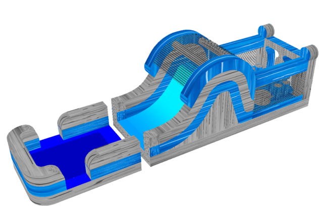 Blue Marble Obstacle Water Slide