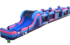 70 Foot Princess Obstacle Course Water Slide 