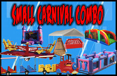 Small Carnival 2 Staffed Rides, 2 Obstacles, 1 Bounce house & 4 tented carnival games.