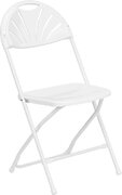 White Fan Back (Outdoor) Folding Chair