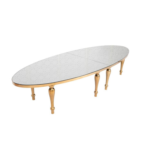 Gisele's Gold Oval Table Gisele's Gold Oval Table