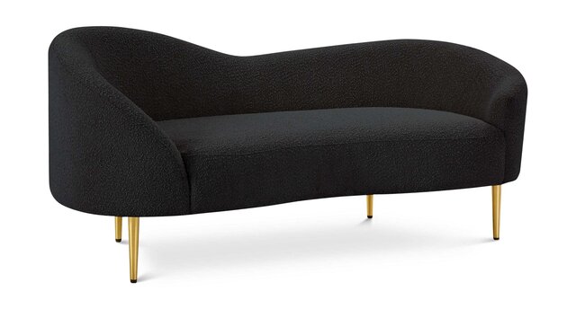 Tasha's Black Velvet Loveseat Tasha's Black Velvet Loveseat