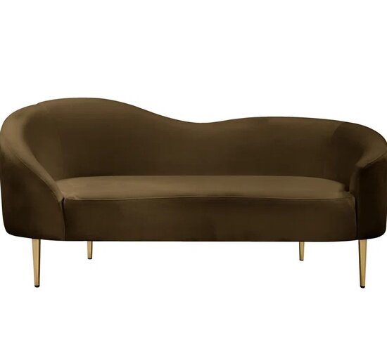 Tasha's Brown Velvet Loveseat Tasha's Brown Velvet Loveseat
