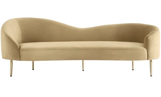 Tasha's Camel Velvet Sofa Tasha's Camel Velvet Sofa