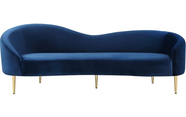 Tasha's Navy Velvet Sofa Tasha's Navy Velvet Sofa