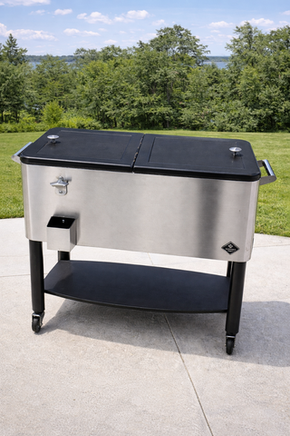 Premium Stainless Steel Party Cooler – Rolling Ice Chest w/ Bottle Opener 🍻 Premium Stainless Steel Party Cooler – Rolling Ice Chest w/ Bottle Opener 🍻
