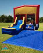 YELLOW/BLUE 3-in-1 Combo Bouncer (Wet)