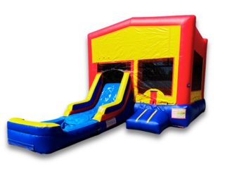 Yellow/Blue 3-in-1 Combo Bouncer (Wet)
