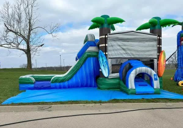 Tropical Bounce House Slide Combo Tropical Bounce House Slide Combo