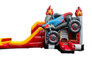 Monster Truck Bounce Slide Dry Combo