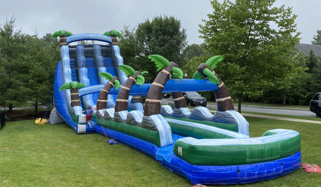 Mega Dual Lane slide with slip N' Slide Mega Dual Lane slide with slip N' Slide
