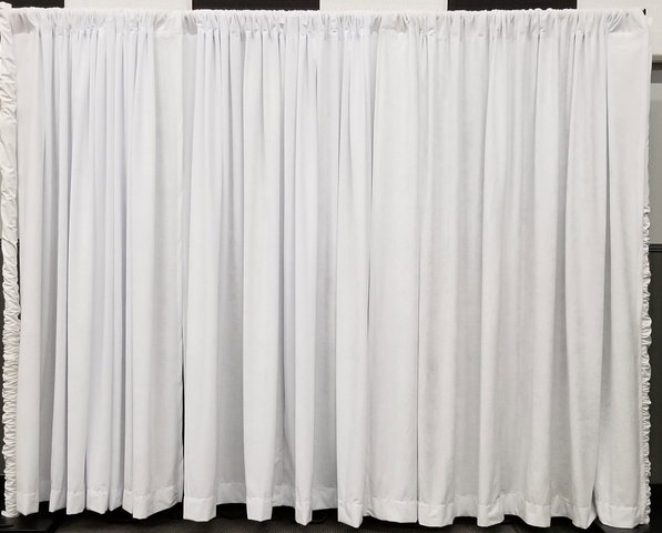 8' x 10' White Pipe and Drape (Mitzvah) 8' x 10' White Pipe and Drape (Mitzvah)