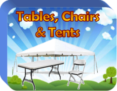 Table, Chairs and Tents