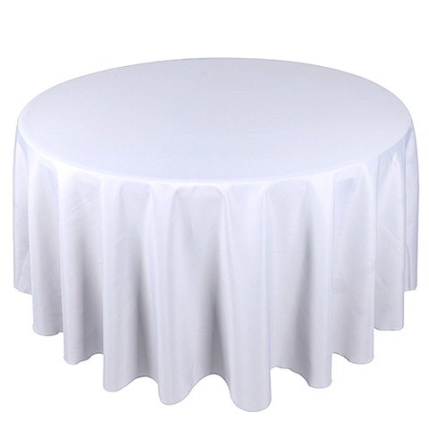 White round table linen 60