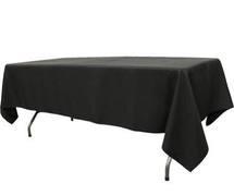 Black standard table covers