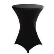 Black Spandex Cocktail Table Cover Round 