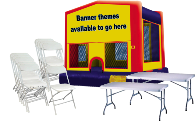 Standard Jump House, 15 Chairs, 2 Tables Package
