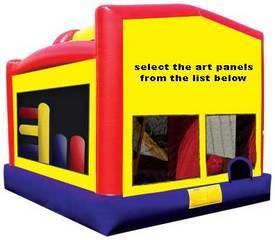 Plain 5 in 1 Combo Bouncehouse w/slide Plain 5 in 1 Combo Bouncehouse w/slide