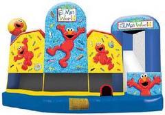 Large Elmo 5 in 1 3D Combo Bounce House w/slide