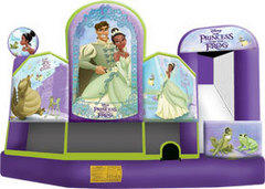 Large Princess & The Frog 5 in 1 3D Combo Bouncehouse w/slide
