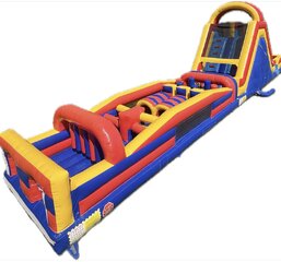 66' Obstacle Course with 18' Double Lane Slide