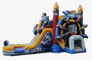 The Garage Double Lane Slide Combo
