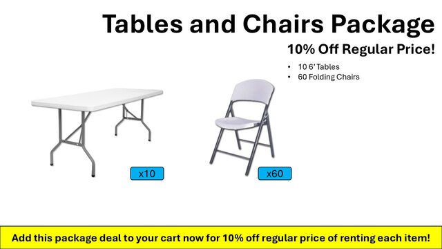 6' Table and Chair Package 6' Table and Chair Package