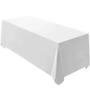 White 6ft table linens