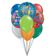 7 Piece Basic Mylar & Latex Combo Bouquet 7 Piece Basic Mylar & Latex Combo Bouquet