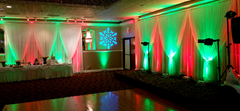 Holiday themed uplighting Holiday themed uplighting