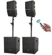 3000 Watts Powered Music /PA System with Array Speakers 3000 Watts Powered Music /PA System with Array Speakers