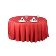Linen Red - 4 ft. Round Table - Floor Length Linen Red - 4 ft. Round Table - Floor Length