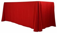 Linen Red - 6 ft Rectangular Table - Floor Length