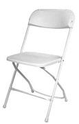 Chair - Adult White Plastic Folding Chair Chair - Adult White Plastic Folding Chair