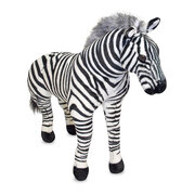 Lifelike Stuffed Zebra