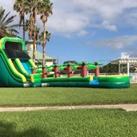 20' Tropical Green Slide w/ extension 20' Tropical Green Slide w/ extension
