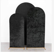 3 Pcs Black Velvet Chiara Wall Covers 5’ 6’ 7’