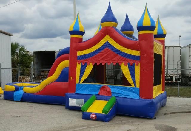 (1) 5 in 1 Big Top Circus Dry Combo Bounce And Slide