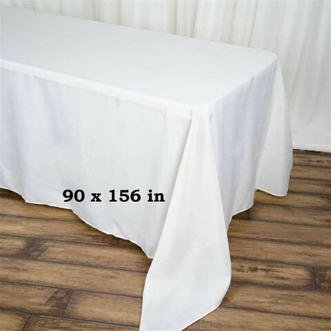 Linen - 90x156 rectangular - white Linen - 90x156 rectangular - white