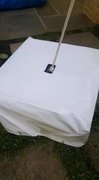 Covers for tent block weights Covers for tent block weights