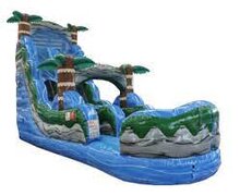 18’ Blue Hurricane Water Slide