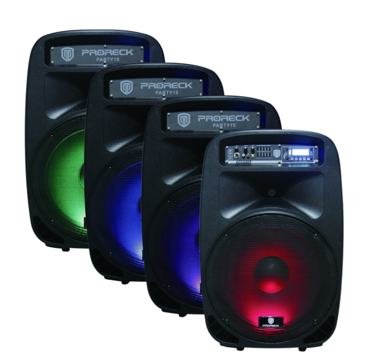 15-inch 2000w Portable Speakers with LED Lighting