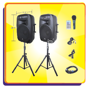 15-Inch Bluetooth DJ/PA Speaker Set 15-Inch Bluetooth DJ/PA Speaker Set