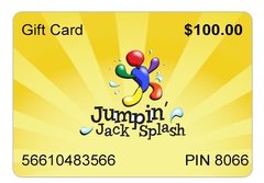 $100 Jumpin Jack Splash Gift Card Great Gift Idea!