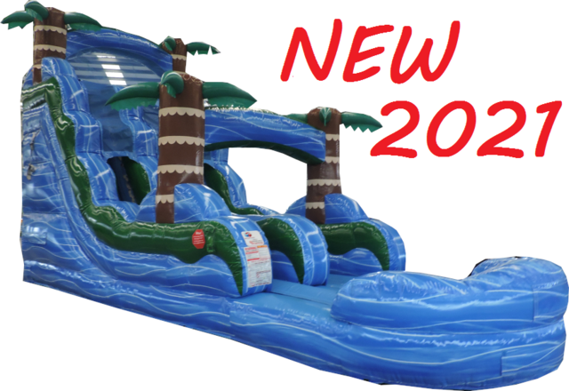 Blue Hurricane Water Slide - 18ft - Single Lane Blue Hurricane Water Slide - 18ft - Single Lane