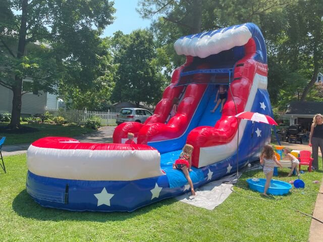 Stars and Stripes Water Slide - 15ft - Single Lane Stars and Stripes Water Slide - 15ft - Single Lane