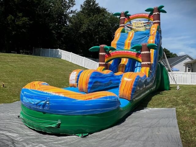 Tiki Plunge Water Slide - 22ft Single Lane Tiki Plunge Water Slide - 22ft Single Lane