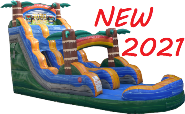 Tiki Plunge Water Slide - 18ft - Single Lane Tiki Plunge Water Slide - 18ft - Single Lane