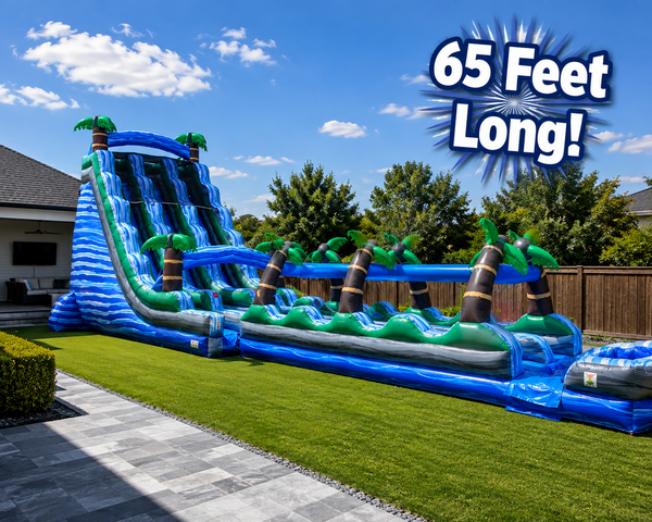 Tropical Log 22Ft Tall Dual Lane w Slip and Slide Tropical Log 22Ft Tall Dual Lane w Slip and Slide