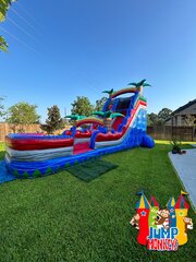 20FT Baja Blue Water Slide with pool